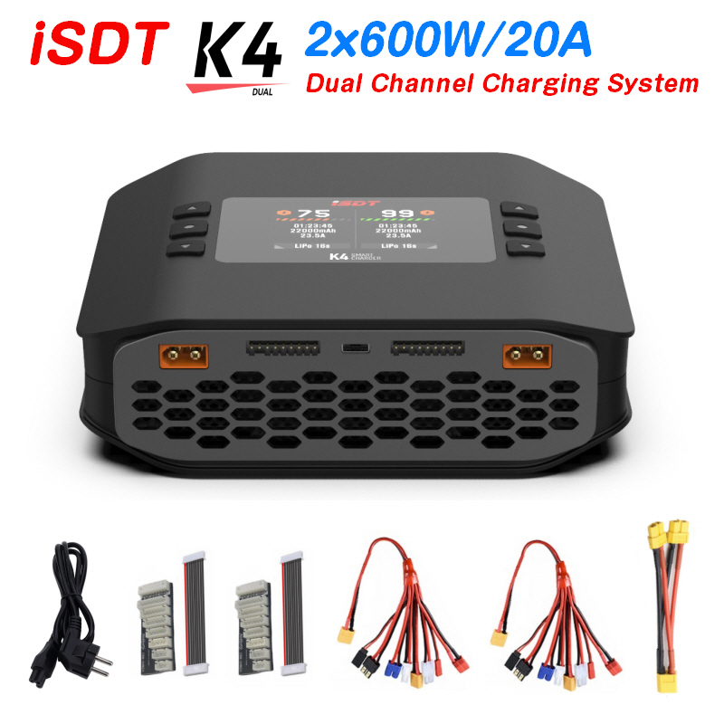 Isdt K4 Dual Lipo Charger - ISDT K4 1~8S Lithium Battery Smart