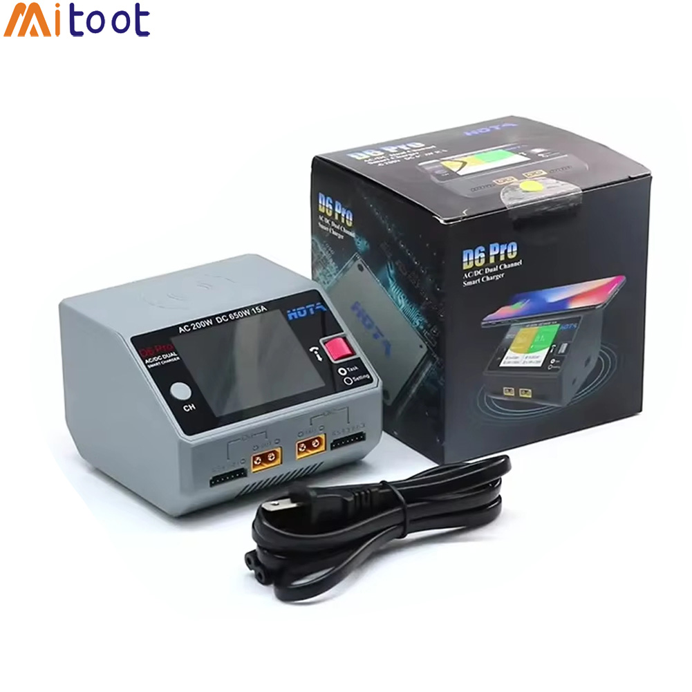 Hota D6 Pro Dual Lipo Charger - HOTA D6 Pro Black AC 200W