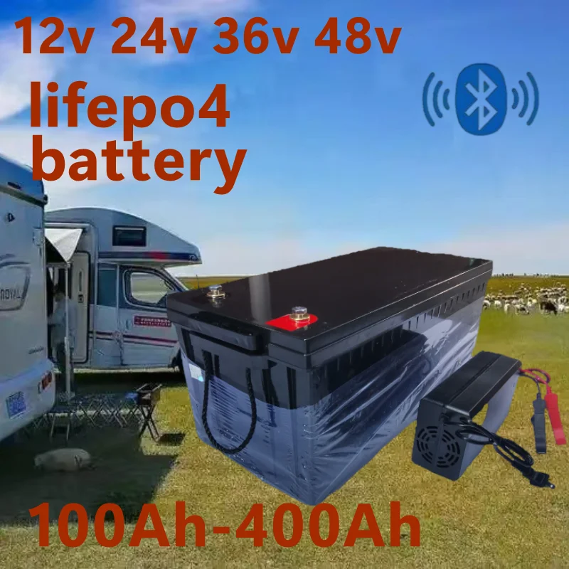 Lifepo4 12V 100Ah Bms Bluetooth - waterproof 12V 200AH 150Ah 100AH 24V