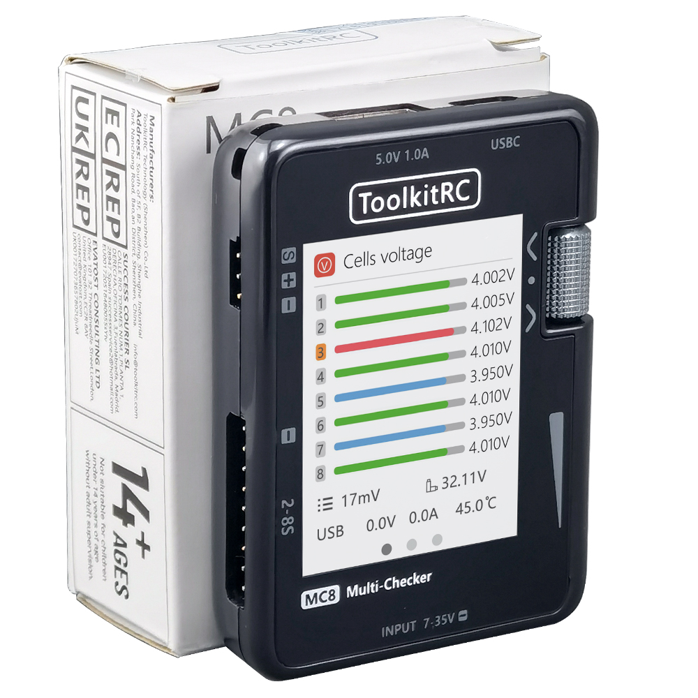 Skyrc B6 Neo Smart Charger - ToolkitRC MC8 Mini Size Cell Checker
