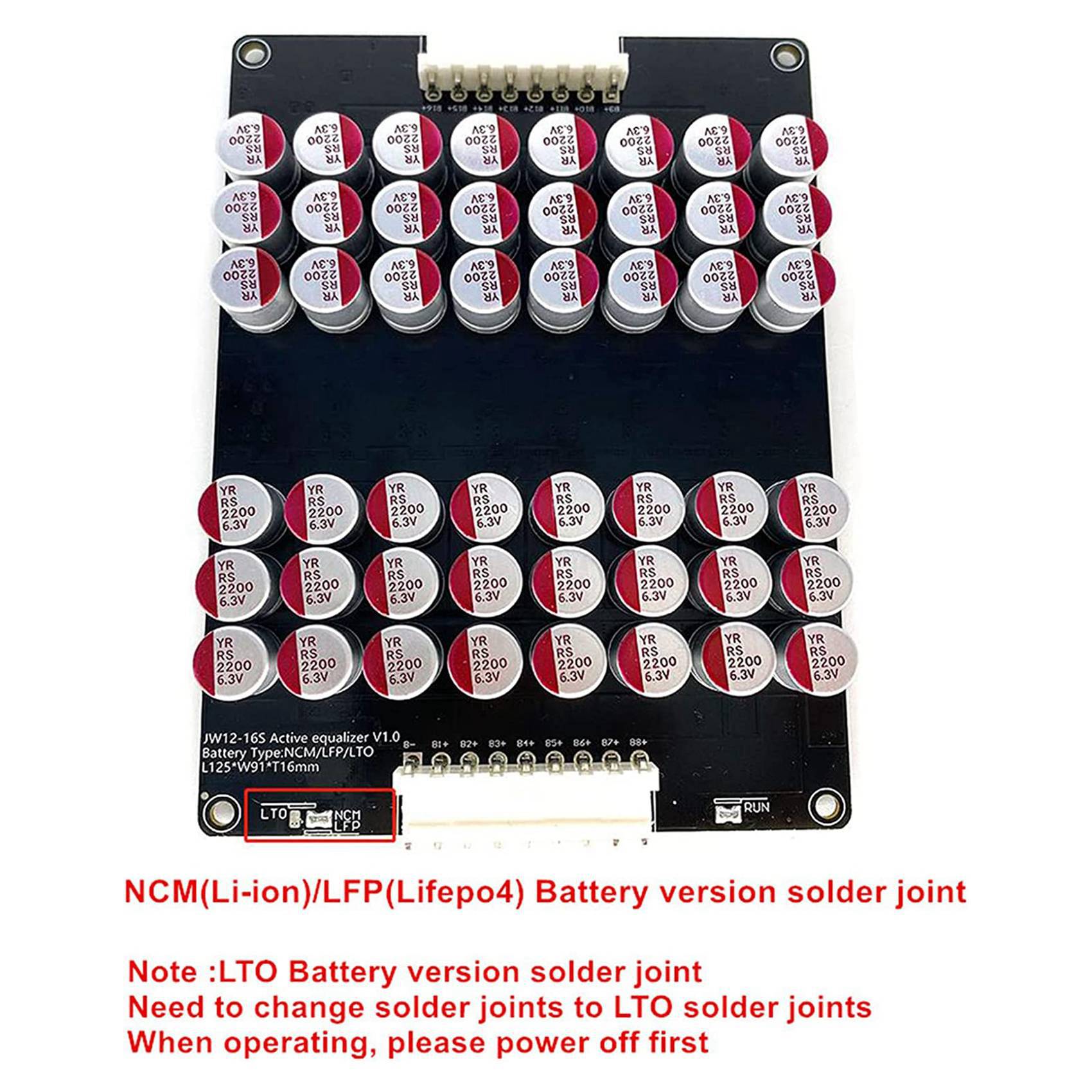 12S Lipo Battery Balancing Board - ABZZ-2X 12S 13S 14S 15S 16S