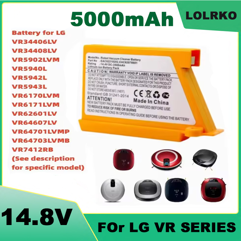4S Lipo Battery 14.8V 6000Mah - 5000mAh Battery Upgrade Replacement for LG