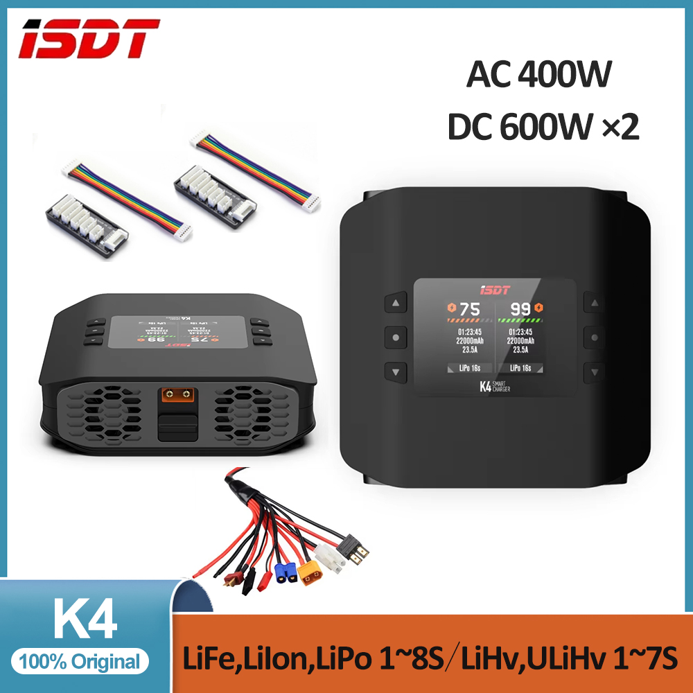 Isdt K4 Dual Lipo Charger - ISDT K4 1~8S Lithium Battery Smart
