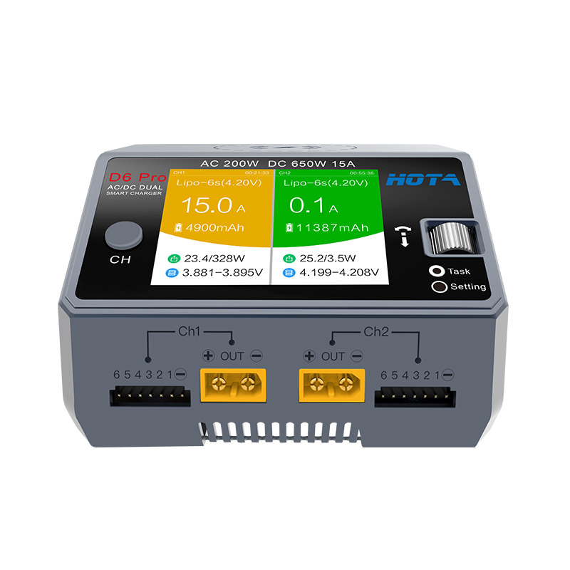 HOTA D6 Pro AC 200W / DC 650W  - Hota D6 Pro Dual Lipo Charger review and price