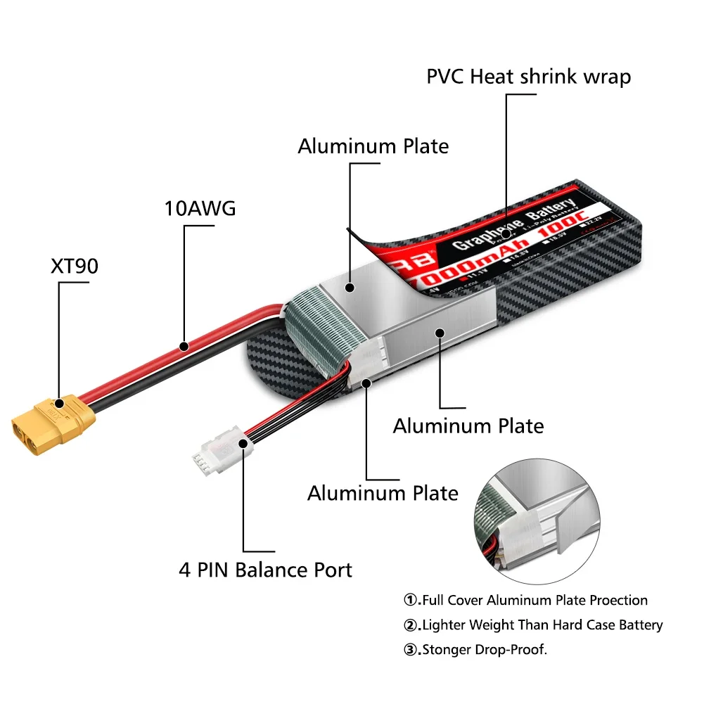 Graphene Battery 2S 3S 4S 6S R - 4S Lipo Battery 14.8V 6000Mah review and price