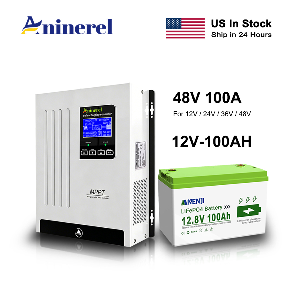 Aninerel 100A Solar Charge Con - Lifepo4 12V 100Ah Bms Bluetooth review and price